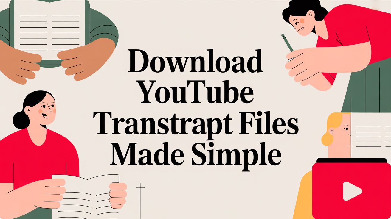 Download Youtube Transcript Files Made Simple — illustration
