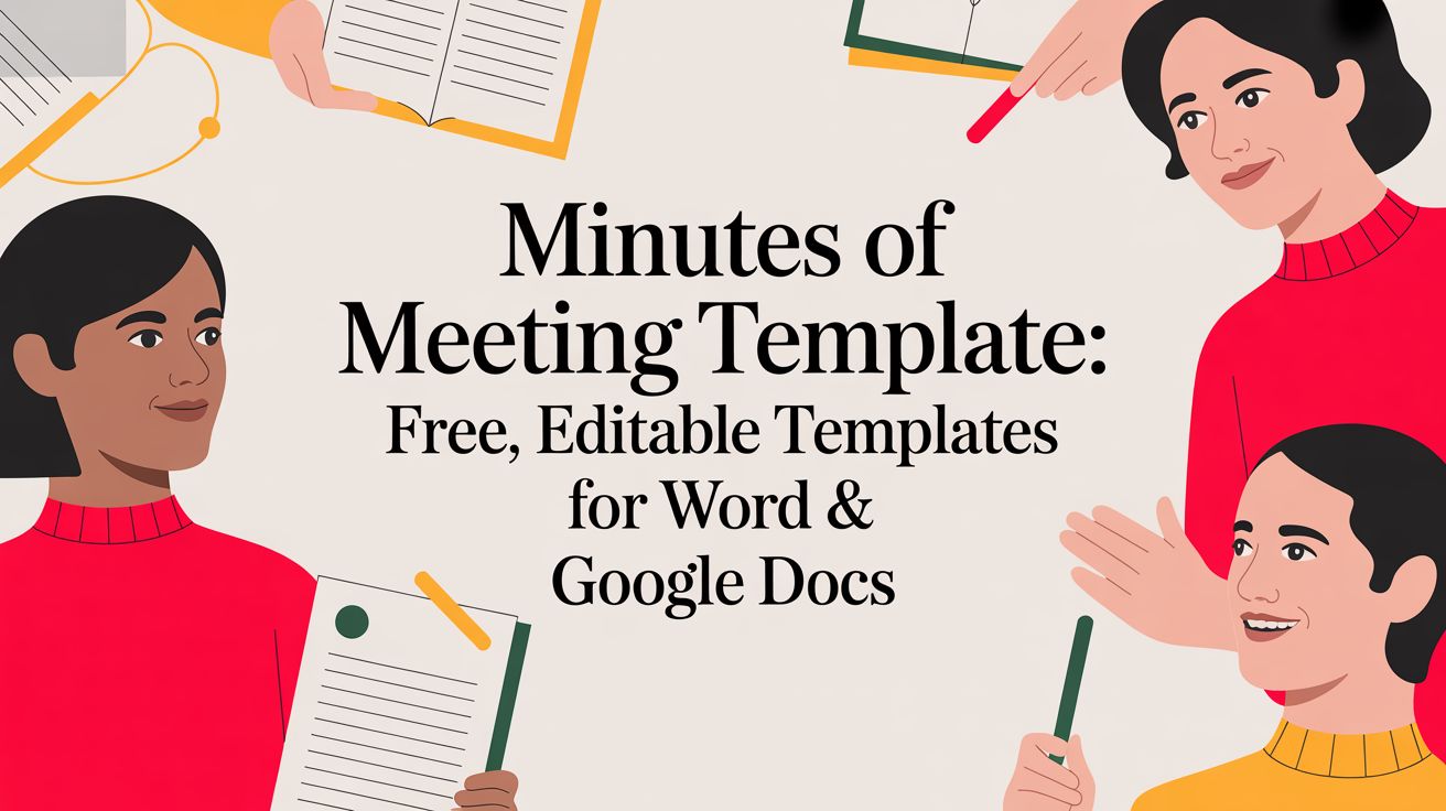 Minutes of Meeting Template: Free, Editable Templates for Word & Google Docs — illustration